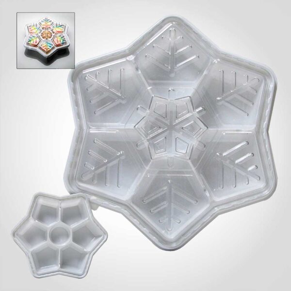 Winter White Snowflake Tray produce version