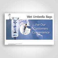 Wet Umbrella Bag Sign Card
