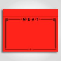 MEAT Ultra Day-Glo Sign 11" x 3.5"