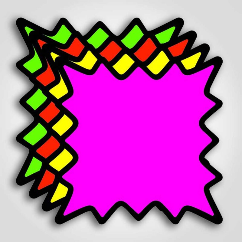 400627 Black Border Burst Sign Cards 8" x 8"