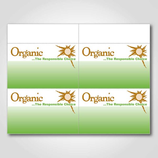 Uncoated Stock Organic Sign cards 5.5" x 3.5"