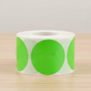 Green Blank Label Stickers - 500/roll