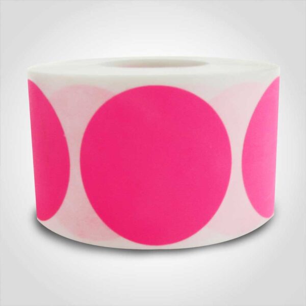 Blank Pink Circle Label 500 Pack stickers