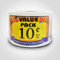 Value Pack Save 10 Cent Label 1 roll of 500 stickers