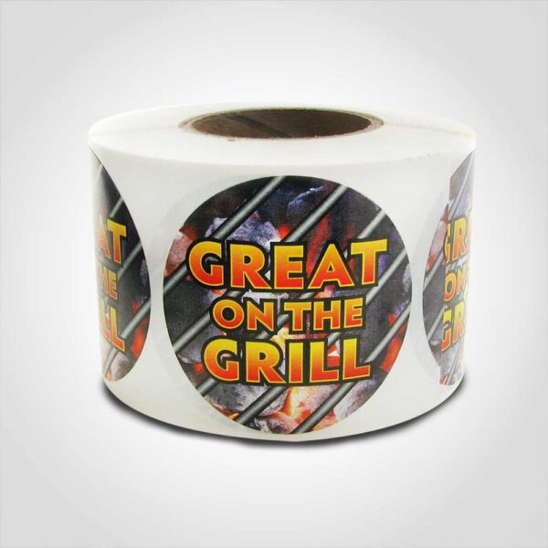 Great On The Grill Label 1 roll of 500 stickers