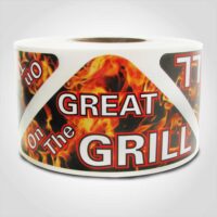Great On The Grill Label 1 roll of 500 stickers