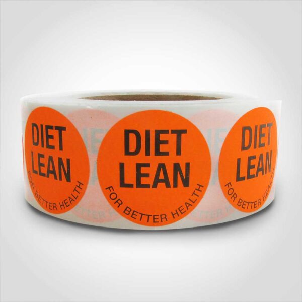 Diet Lean Label 1 roll of 500 stickers