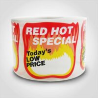 Red Hot Special Label 1 roll of 500 stickers