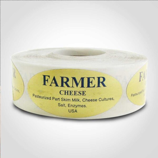Farmer Cheese Label 1 roll of 500 stickers