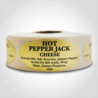Hot Pepper Jack Label 1 roll of 500 stickers