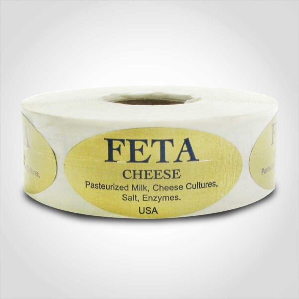 Feta Label 1 roll of 500 stickers