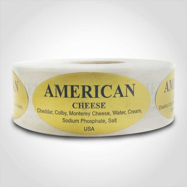 American Cheese Label 1 roll of 500 stickers