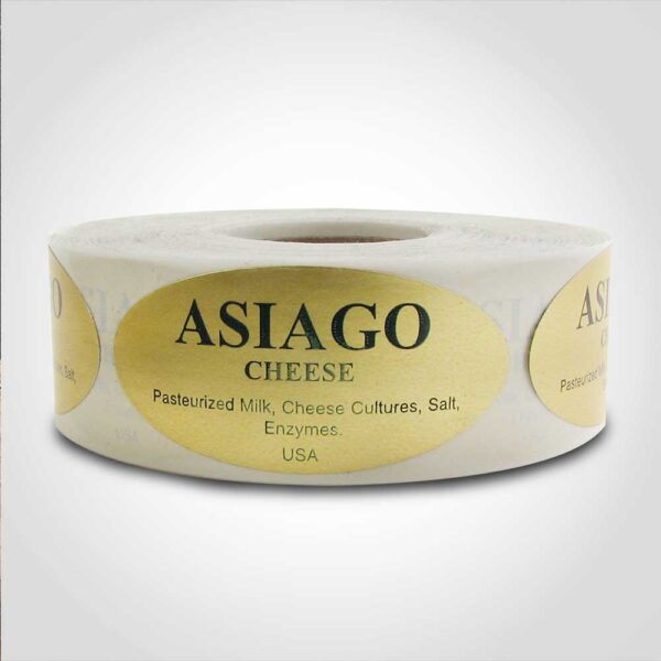 Asiago Cheese Label roll of 500 stickers