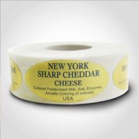 New York Cheddar Label 1 roll of 500 stickers