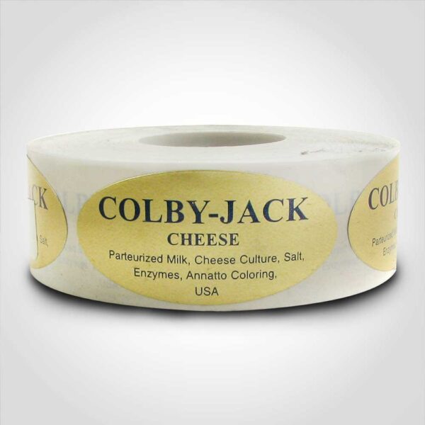 Colby Jack Label 1 roll of 500 stickers