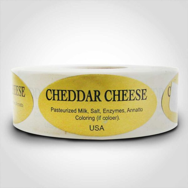 Cheddar Cheese Label 1 roll of 500 stickers