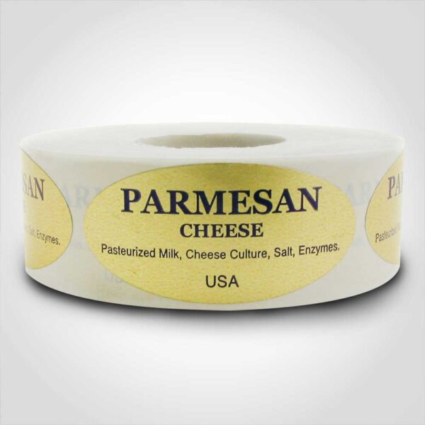 Parmesan Label 1 roll of 500 stickers