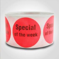 Special of the Week Label 1 roll of 500 stickers