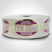 73% Lean Ground Fresh Daily Label 1 roll of 1000 stickers