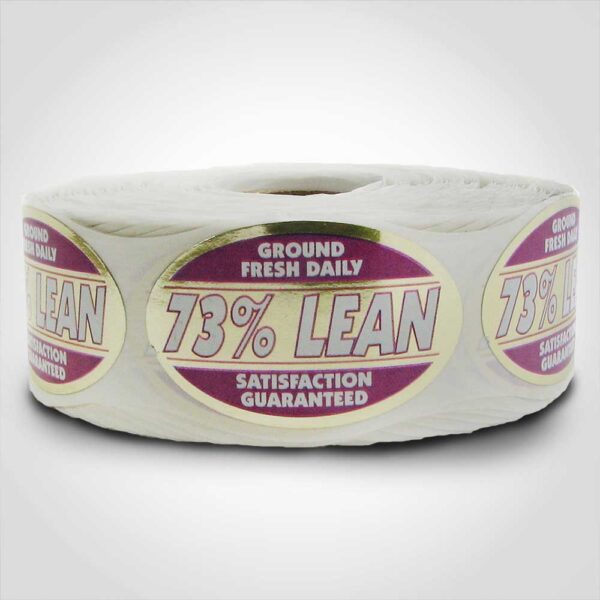 73% Lean Ground Fresh Daily Label 1 roll of 1000 stickers