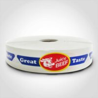 Juicy Beef Label 1 roll of 1000 stickers