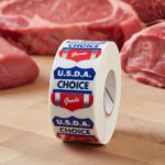 USDA Label Butcher Stickers Choice Grade Foil