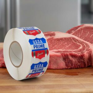 USDA Prime meat label foil sticker 1 inch roll