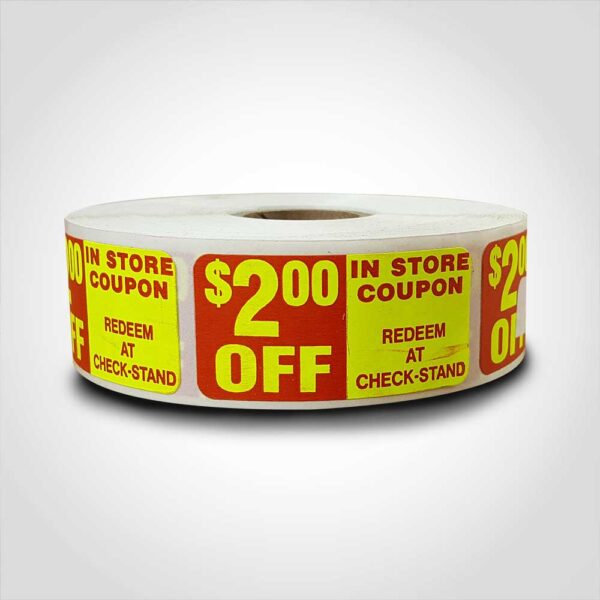 $2.00 OFF Label - 1 roll of 500