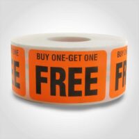 Buy One Get One Free Label 1 roll of 500 stickers