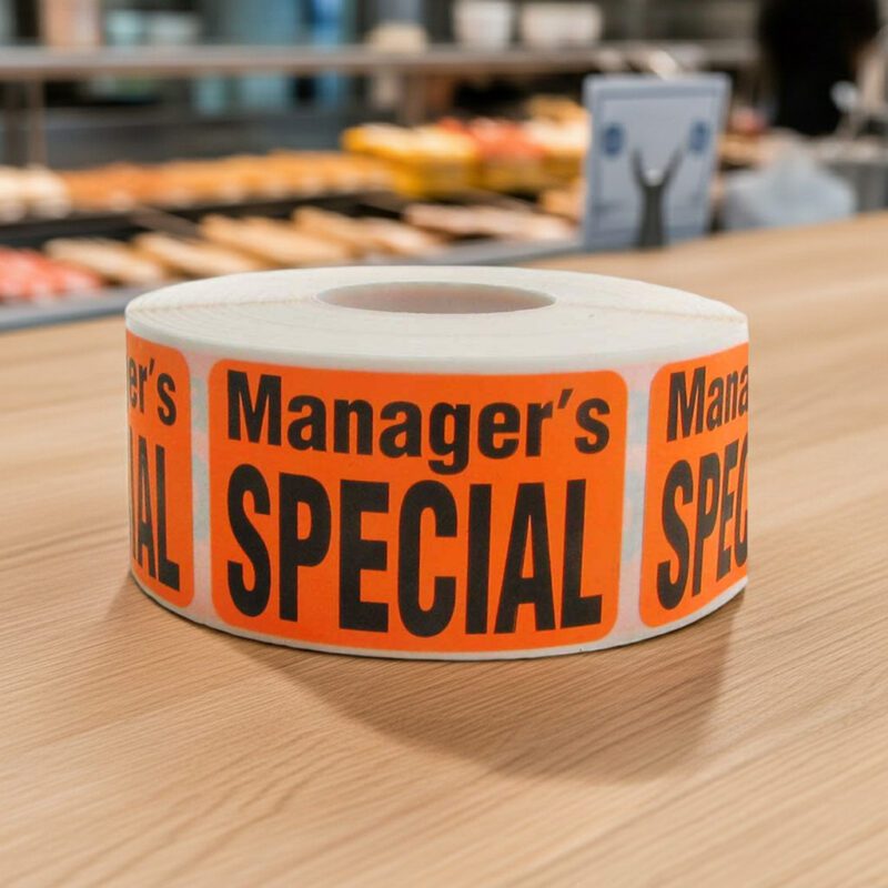 500445-Managers-Special-Label-Stickers Managers Special Label Stickers on a roll of 500 labels