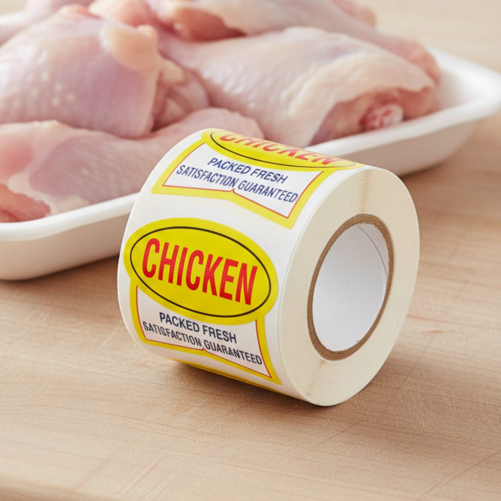 Chicken Packed Fresh Label - 500 Stickers | Butcher Labels