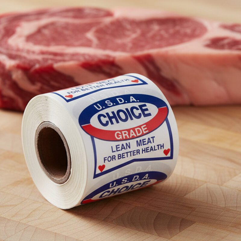 USDA Choice Grade Lean Meat Label Butcher Sticker