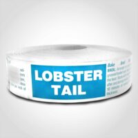 Lobster Tail Label 1 roll of 500 stickers