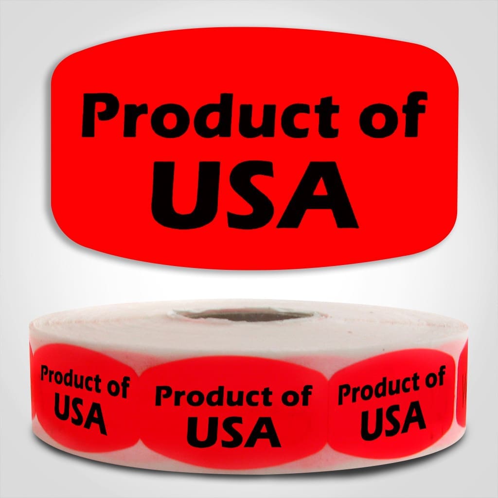 thumbnail image 2 of American Online Products Manager’s Special Labels – 1000 Per Roll, Fluorescent Red Oval Stickers 2 of 5