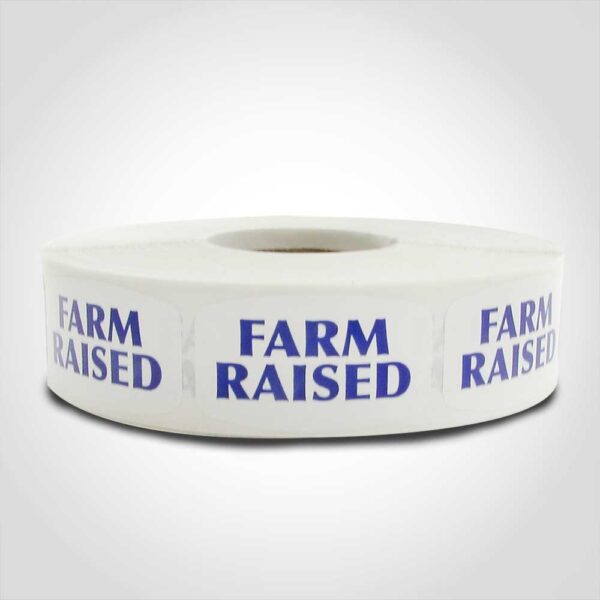Farm Raised Label - 1 roll of 1000 stickers