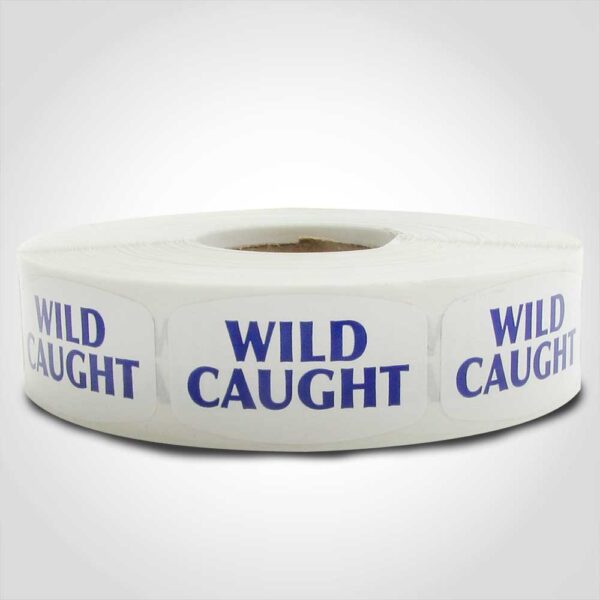 Wild Caught Label 1 roll of 1000 stickers