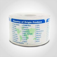 Country Of Origin Produce Label - 1 roll of 500