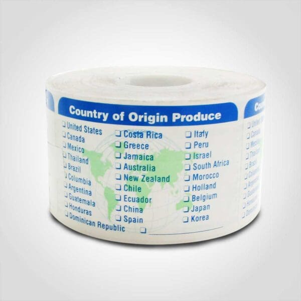 Country Of Origin Produce Label 500 Stickers