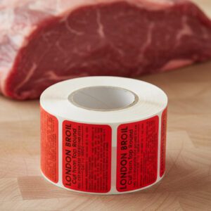 London Broil sticker with instructions