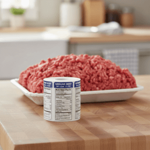 Ground Beef 95/5 Lean Vertical Label Butcher Sticker - 1000/roll