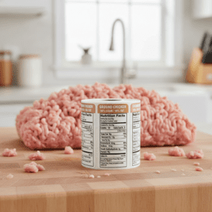 Nutritional Ground Chicken Sticker 90 percent lean upright label