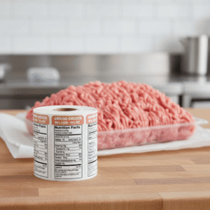 Nutritional Ground Chicken Sticker 80 percent lean upright label
