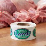Lamb Label on a gold foil sticker