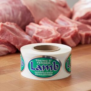 Lamb Label on a gold foil sticker