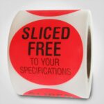 Slice Free Deli Label Red Sticker
