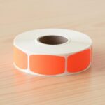 black red dayglo sticker