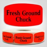 Fresh Ground Chuck Label Dayglo sticker
