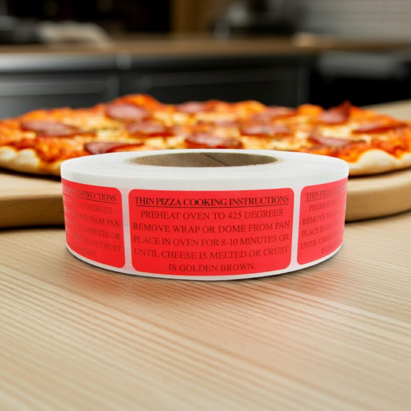 540148-Pizza-Cooking-Instructions-Label-425-degrees-for-8-to-10-min Pizza Cooking Instruction Sticker for 425 degrees at 8 to 10 minutes