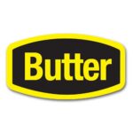 Butter Label - Brown and Yellow Print - 1000 Pack