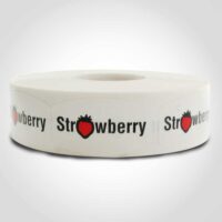 Strawberry Label 1 roll of 1000 stickers